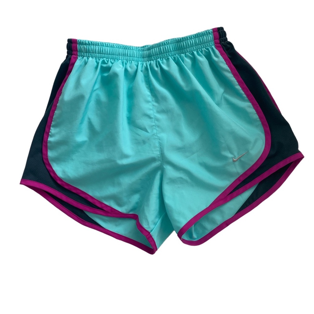 Nike Dri fit teal running workout shorts size XS 80’s look